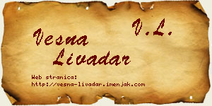 Vesna Livadar vizit kartica